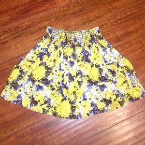 floral high waisted skirt