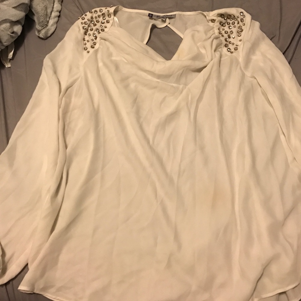 Fashion Shoulder rhinestone shoulder blouse