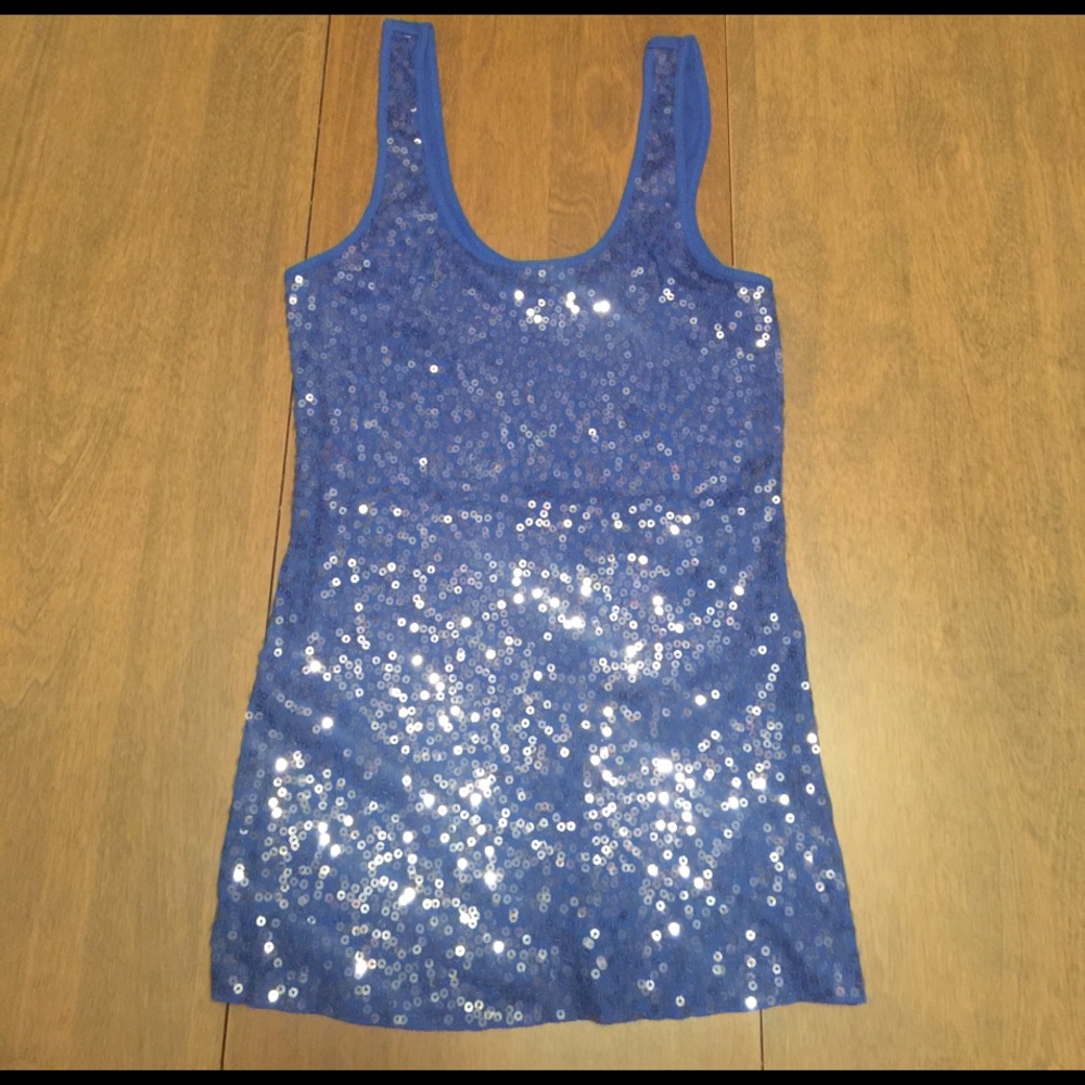 Express sequin tank tops.