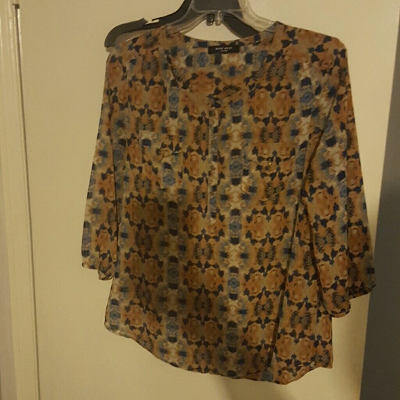 Nine West Tops - Sheer tunic with floral design
