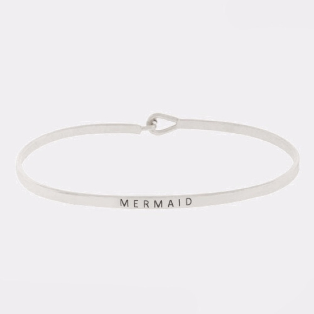 NEW MERMAID Stacking Mantra Cuff Bracelet - Picture 2 of 4