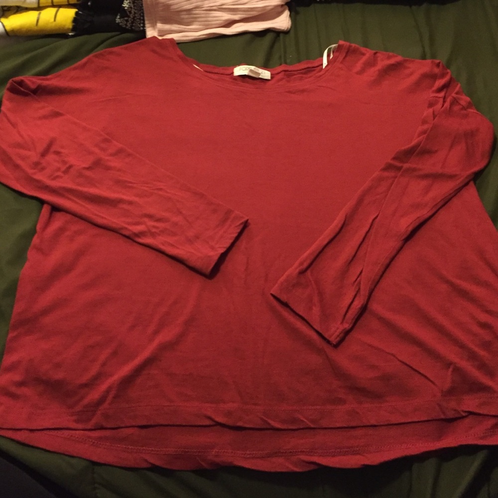 Burnt red/orange F21 long sleeve tee
