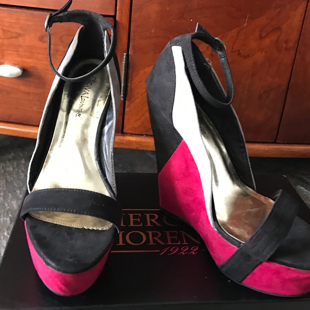 Diva Tri-Color Platform shoes