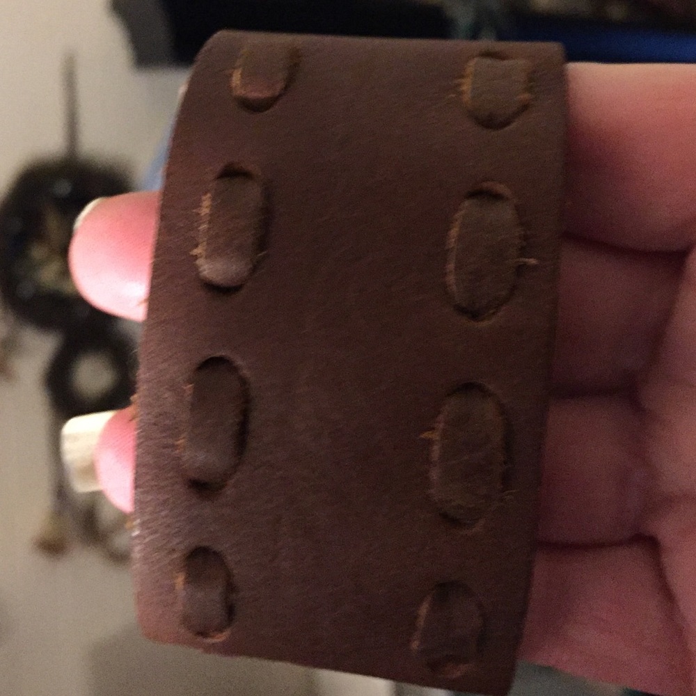 Leather band snapon bracelet
