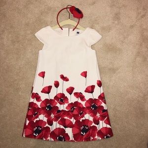 Janie and Jack Girls Size 3 Red Poppy Dress