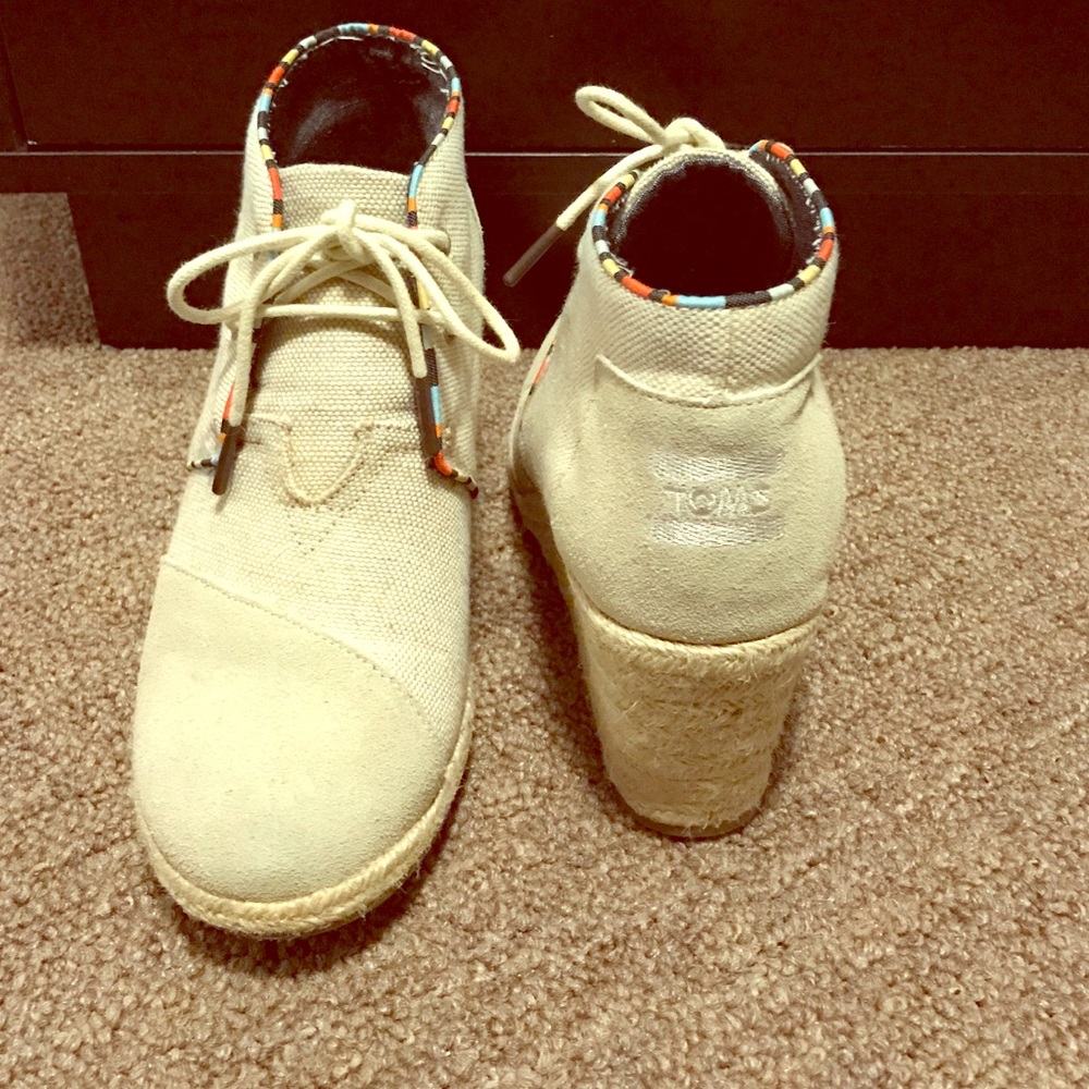 TOMS wedges booties
