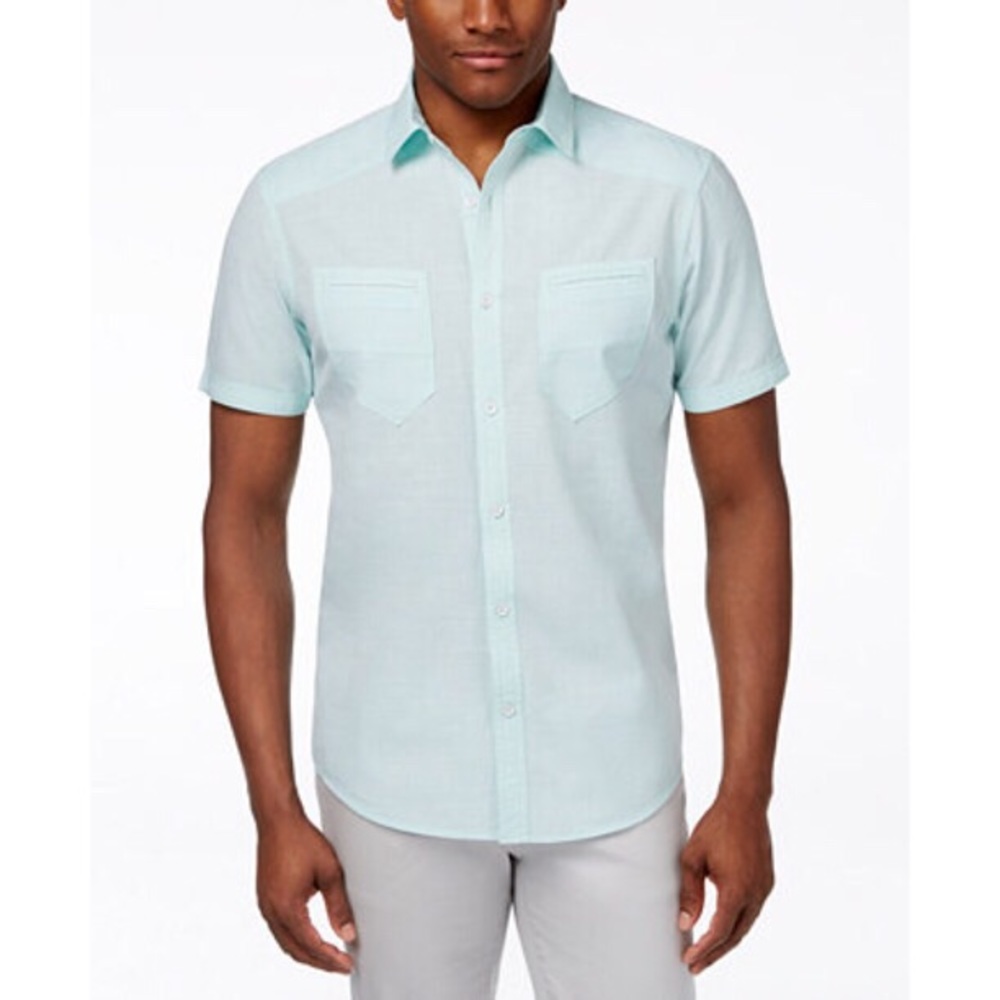 Aqua Ice Button Up