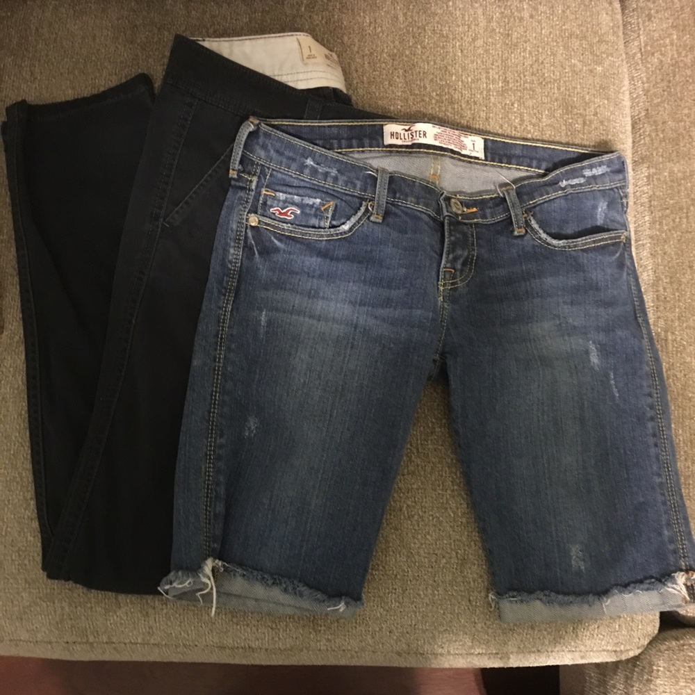 Hollister jean shorts and pants.