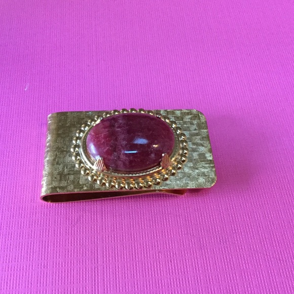HM Simon Other - Gold Rhodochrosite Money Clip