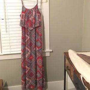 Boho chic maxi - large, red, white and blue!