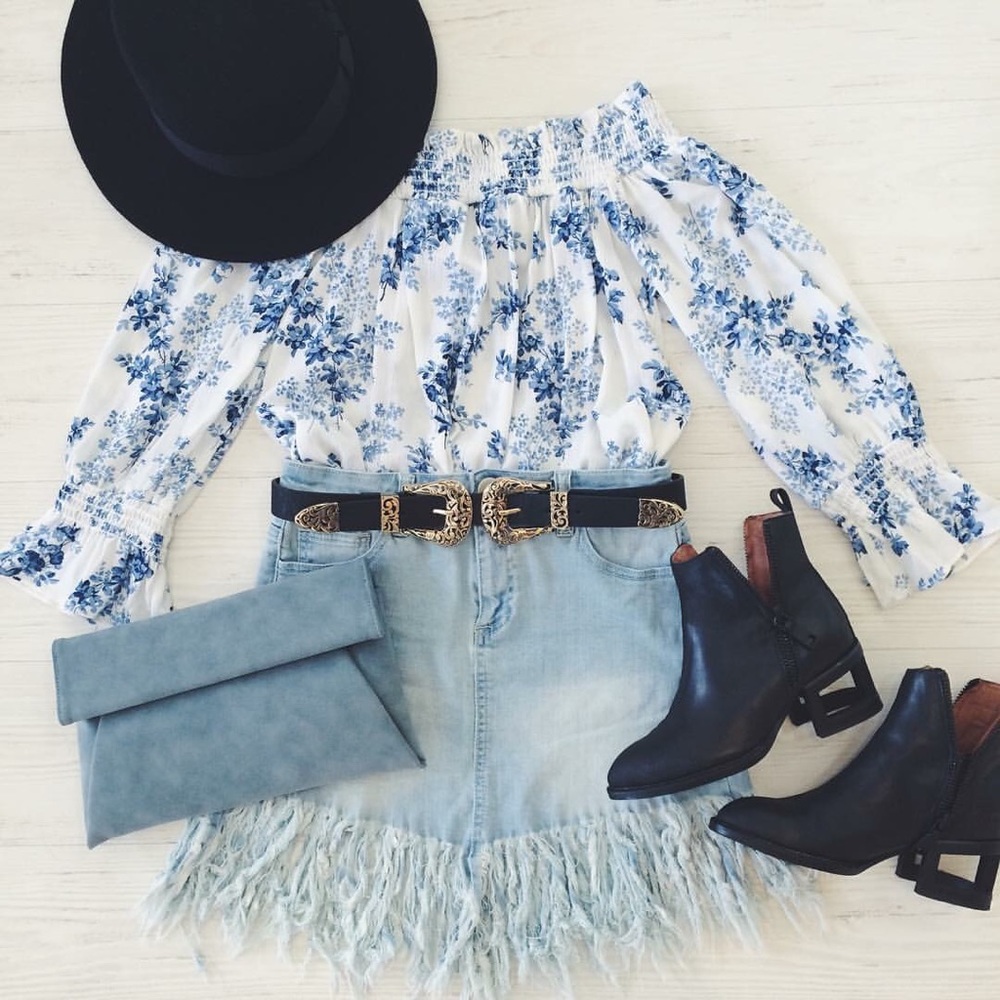 Off The Shoulder Floral Top