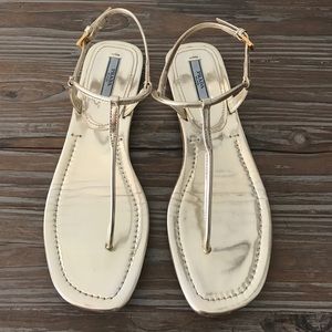 Prada gold sandals