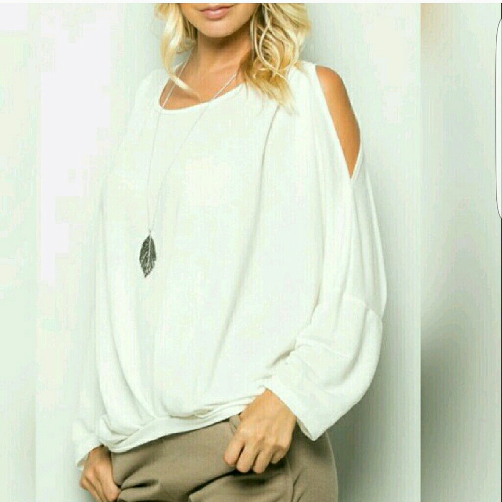 Brand New, Long Sleeve Cold Shoulder Top - S, M.
