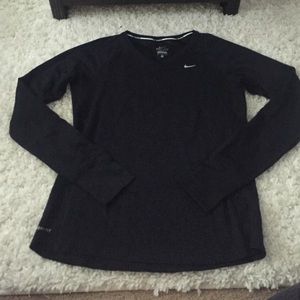 Nike dri fit black long sleeve shirt