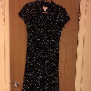 Talbots short sleeve polka dot dress