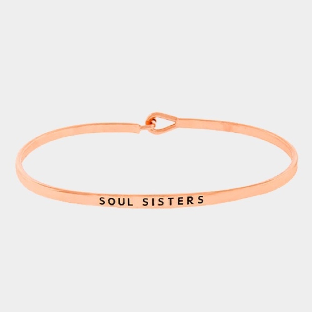 NEW SOUL SISTERS Stacking Mantra Cuff Bracelet