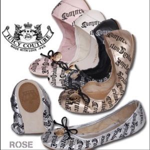 Juicy Couture Pink Patent Leather Ballet Flats