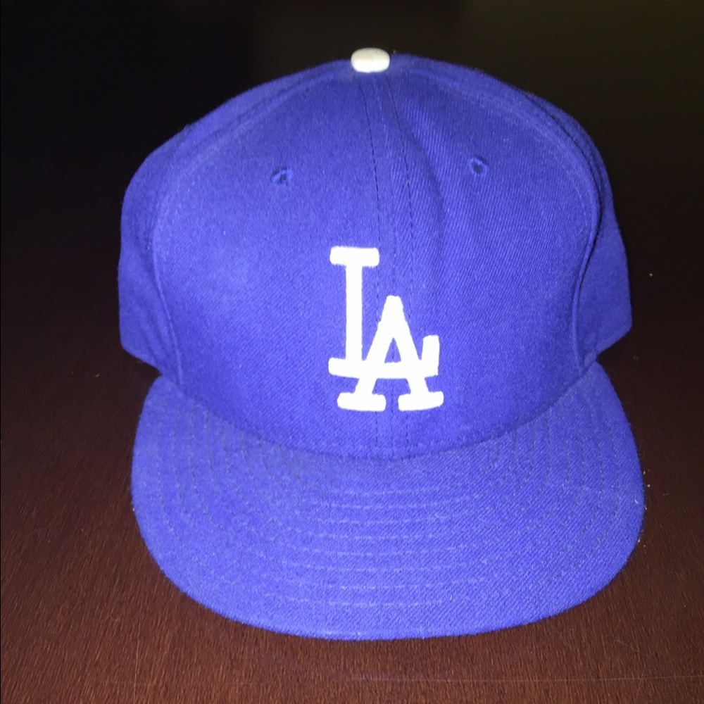 LA Dodgers, gently worn, fitted, size 7 5/8.