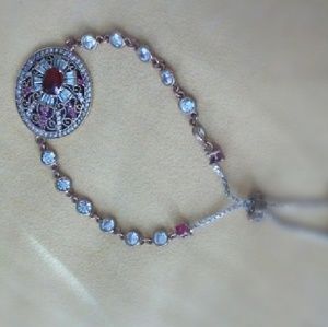 Turkish ruby bracelet with adjustable strap.