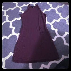 ribbed burgundy spaghetti strap dress