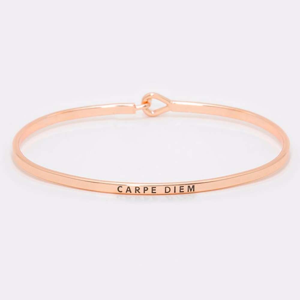 NEW CARPE DIEM Stacking Mantra Cuff Bracelet