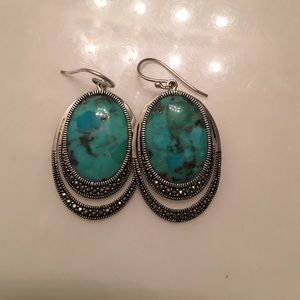 Turquoise silver earrings