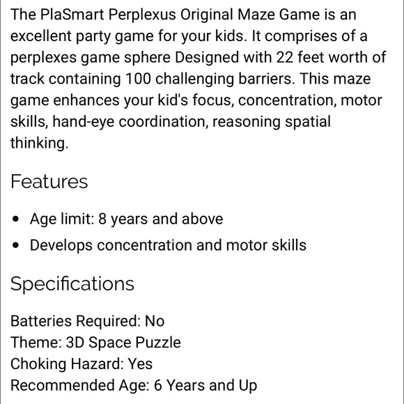 PlaSmart The Original Perplexus Maze Game - Picture 4 of 4