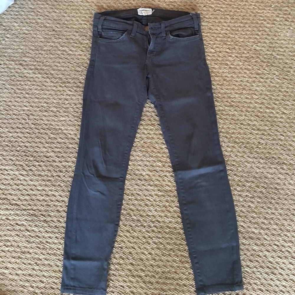 Current/Elliott crop grey stretch jeans
