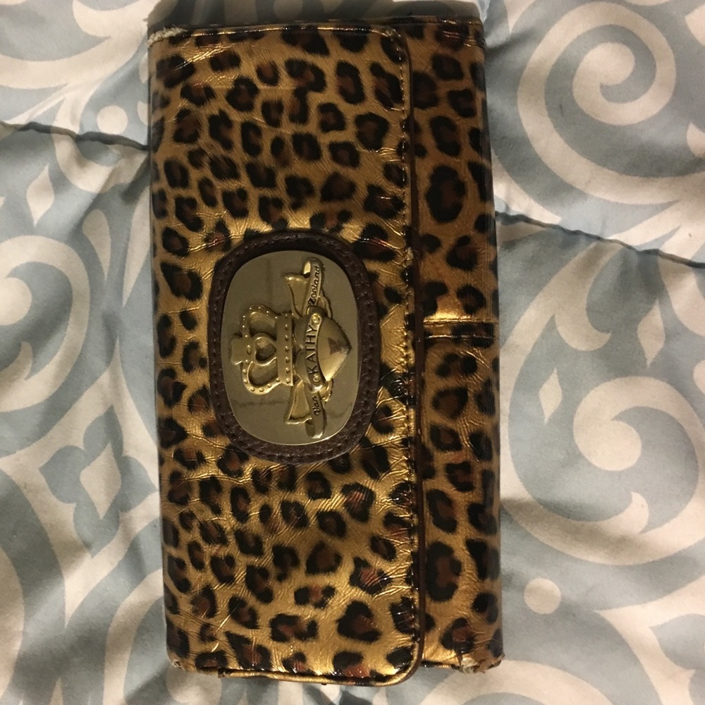 Kathy Van Zeeland leopard print  wallet