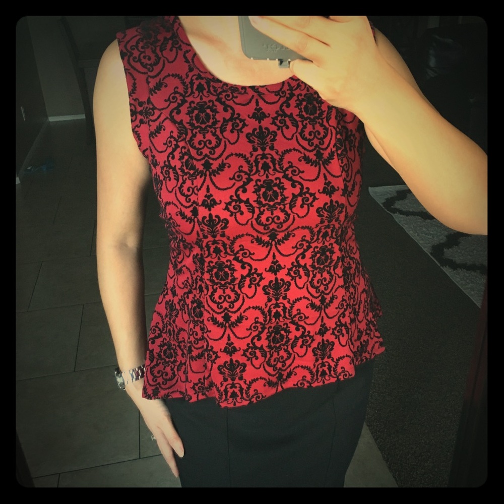 Peplum top with lace back