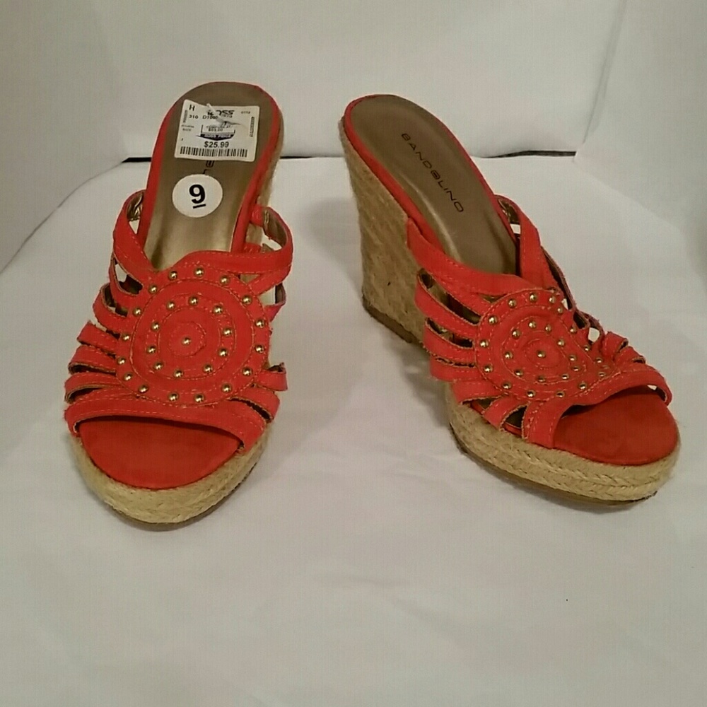 Band Lingo Orange Sandal Heel