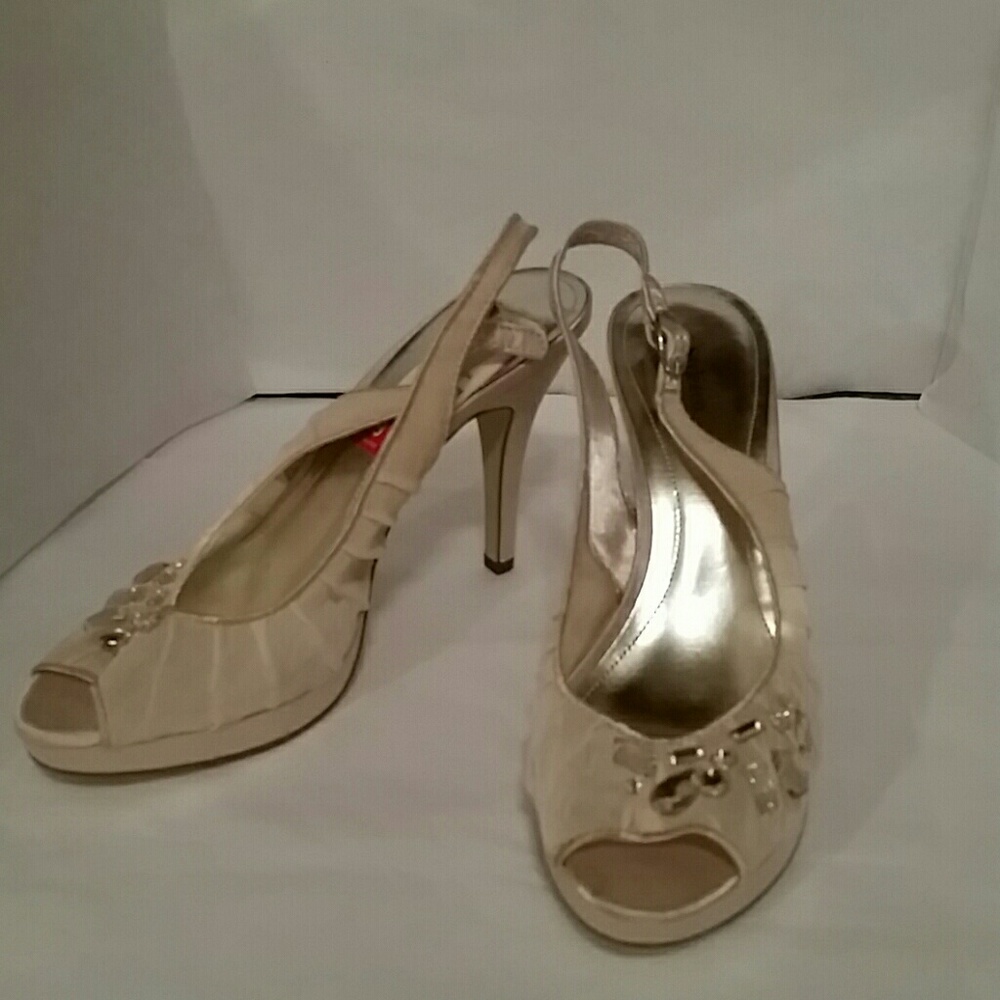 Style & Co Sling Cream High Heels