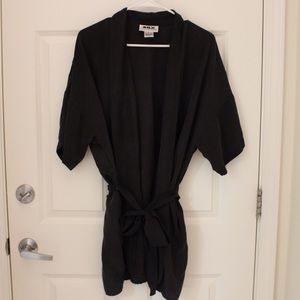Black silk robe