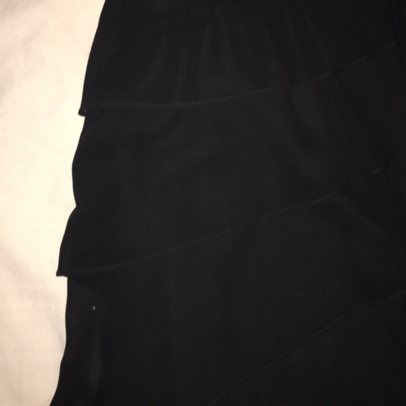 black ruffle chiffon dress - Picture 2 of 3