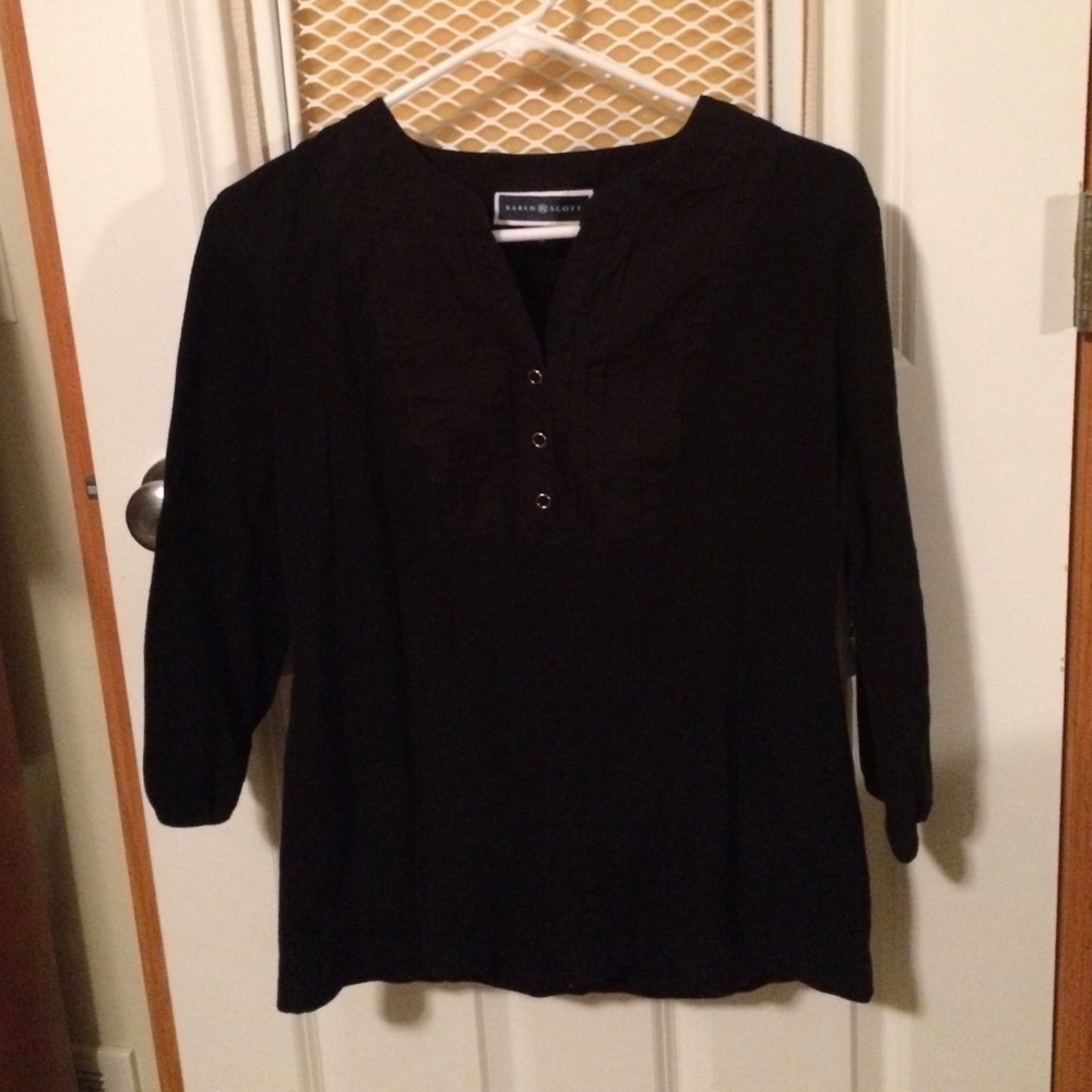 Karen Scott 3/4 sleeve top