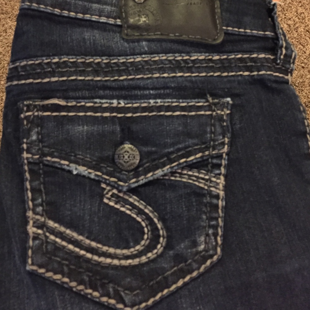 Silver super skinny jeans