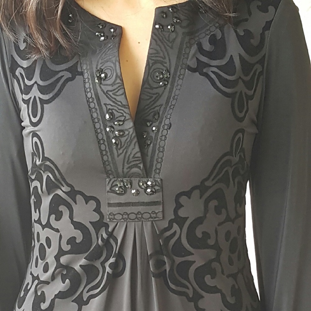 Hale Bob Black Cocktail Dress