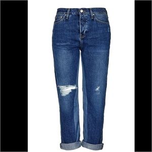 Topshop MOTO Laser Detail Boyfriend Jeans