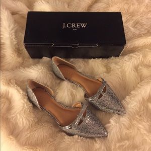 J Crew glitter flats