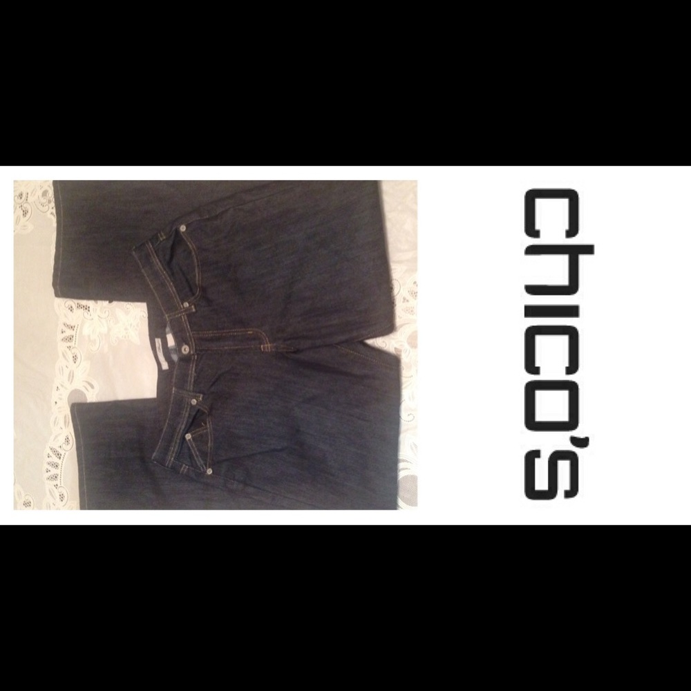 Chico's Dark Jeans  Regular Size 2 = size 12/L