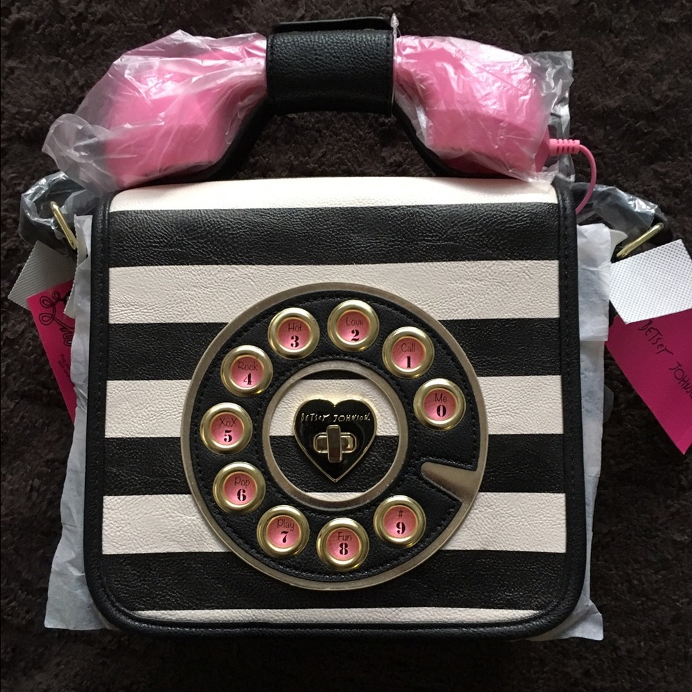 RARE Betsey Johnson Telephone Bag Purse