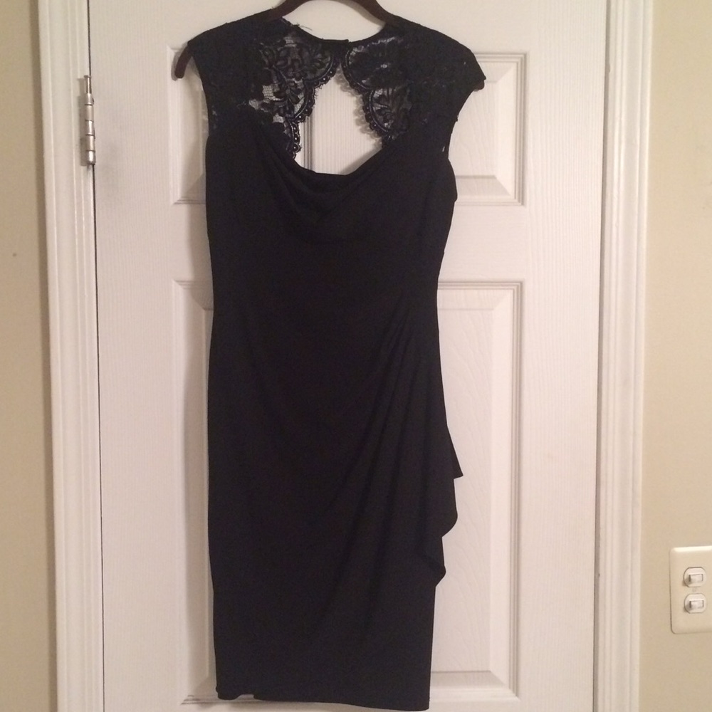 Women's black cocktail dress