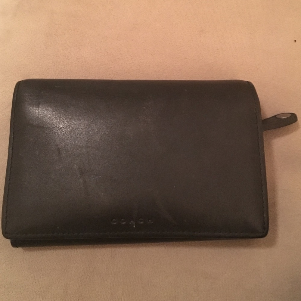 Flap Coach Leather Wallet