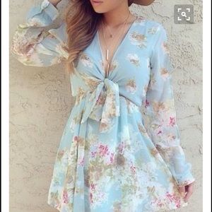 Mint floral dress with tags