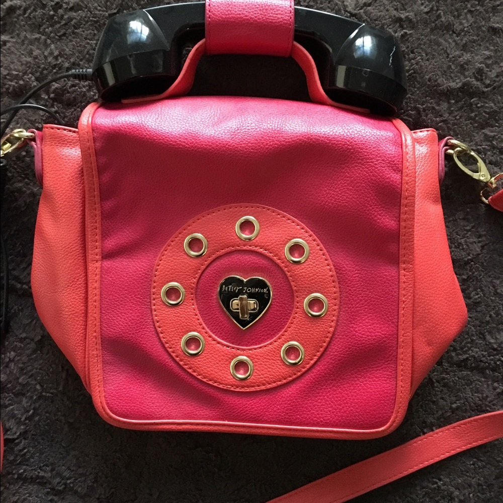 Rare Betsey Johnson Telephone Bag Purse