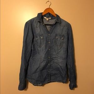 Forever 21 Faux button up denim shirt