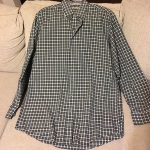 L.L. Bean green plaid button up. LT