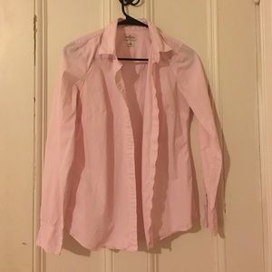 pink striped button down