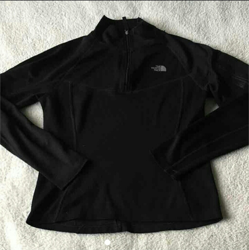 north face black 1/4 zip up