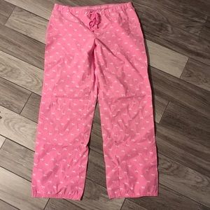 VS PINK pajama pants - pink with white PINK dogs